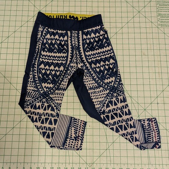 EUC Janji Capri Leggings WS blue & white - Picture 1 of 9